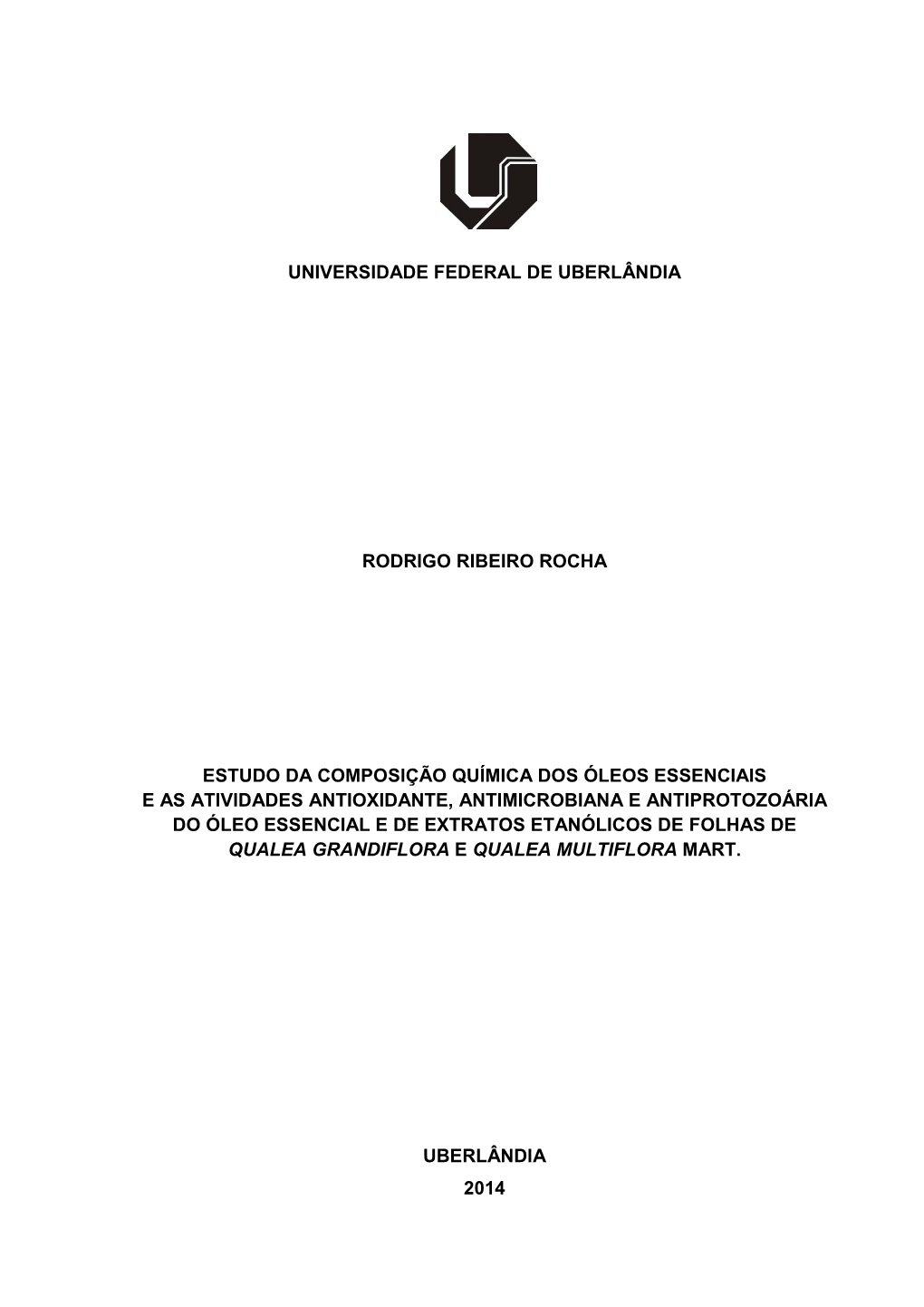 Universidade Federal De Uberlândia Rodrigo Ribeiro