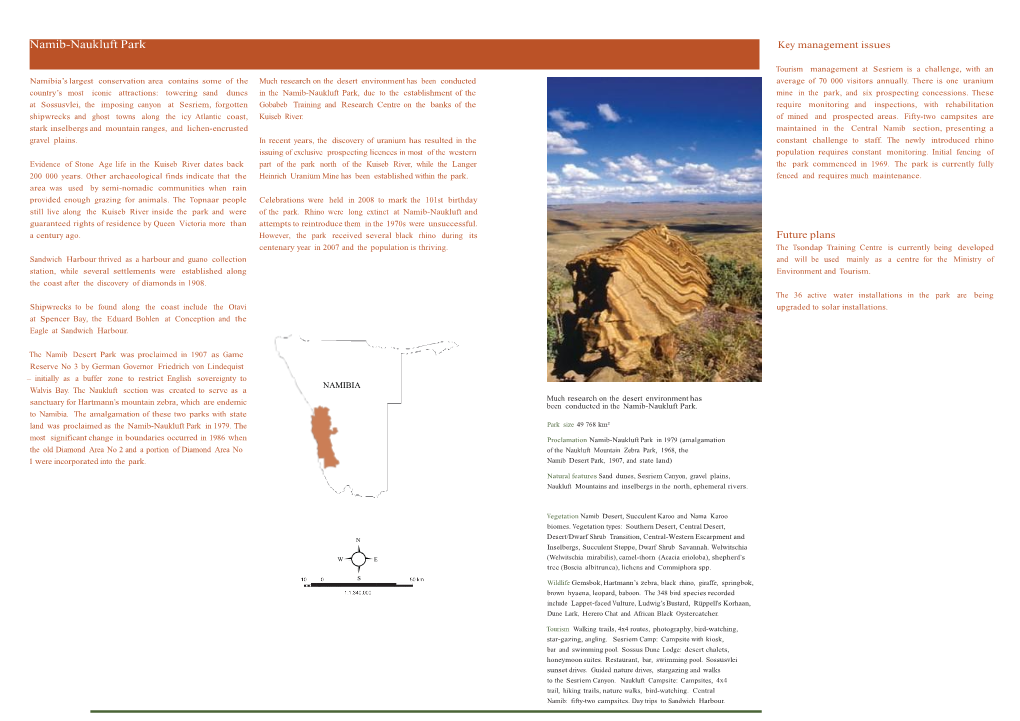 To Download the Namib-Naukluft Park Brochure