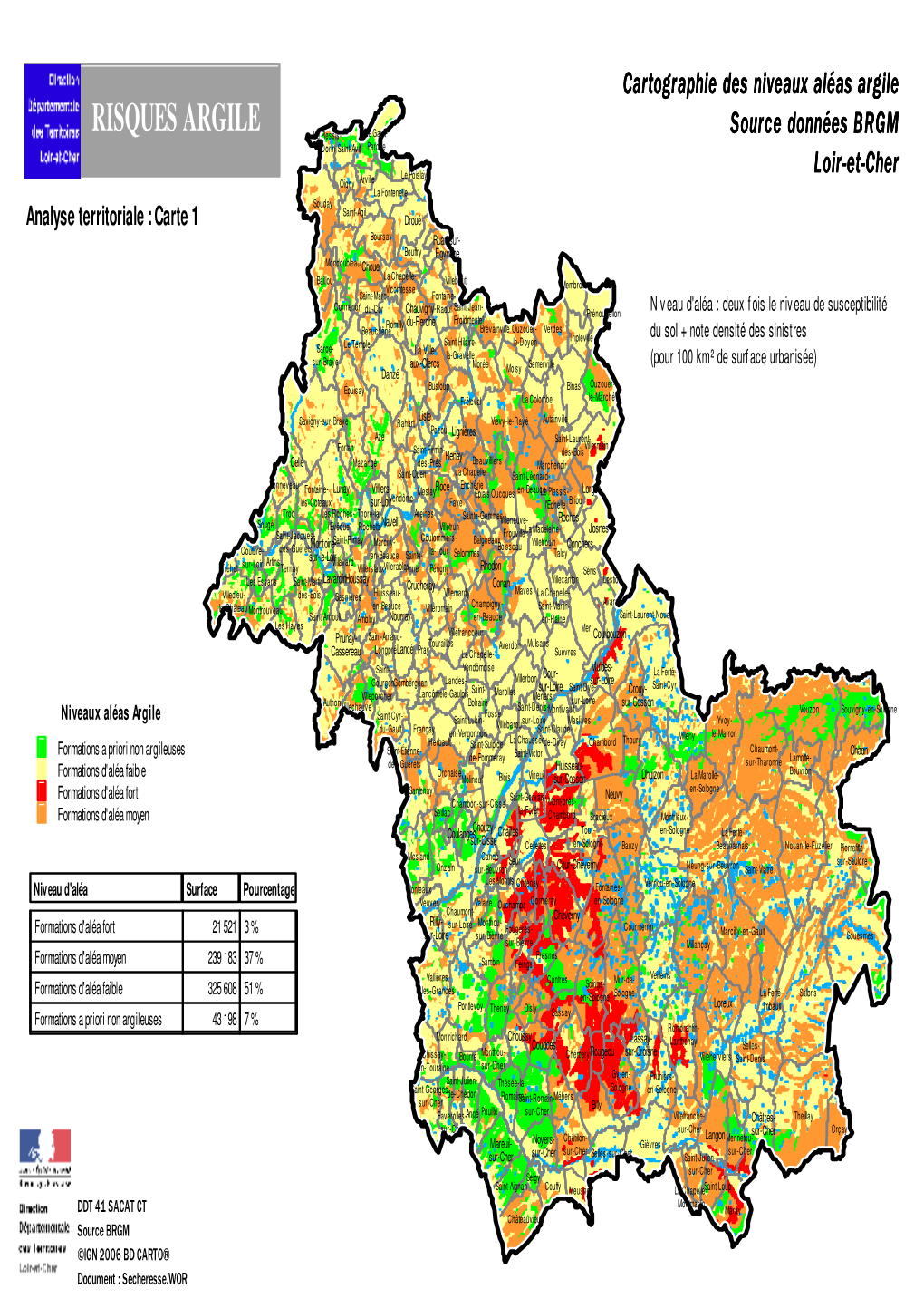 Cartographie Argile