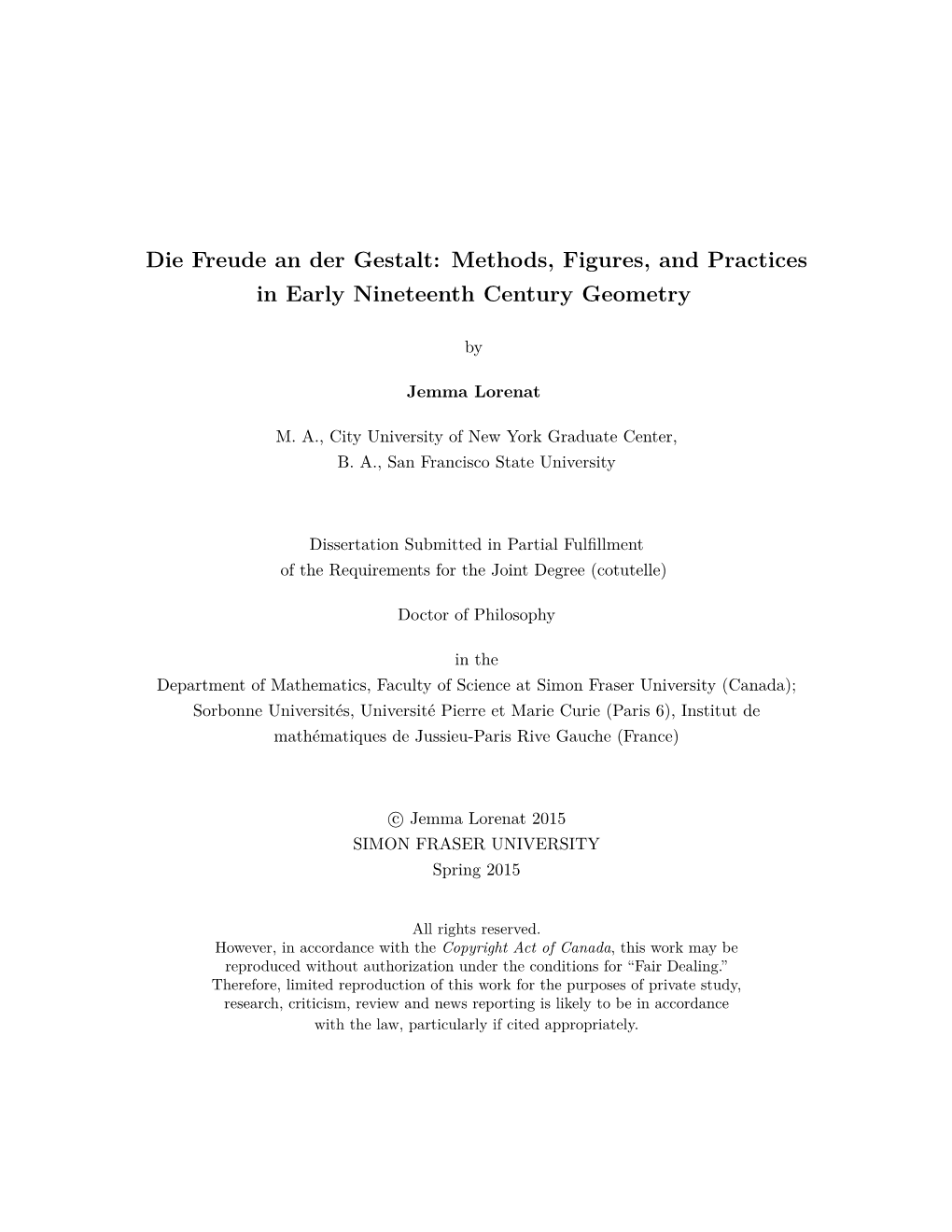 Methods, Figures, and Practices in Early Nineteenth Century Geometry