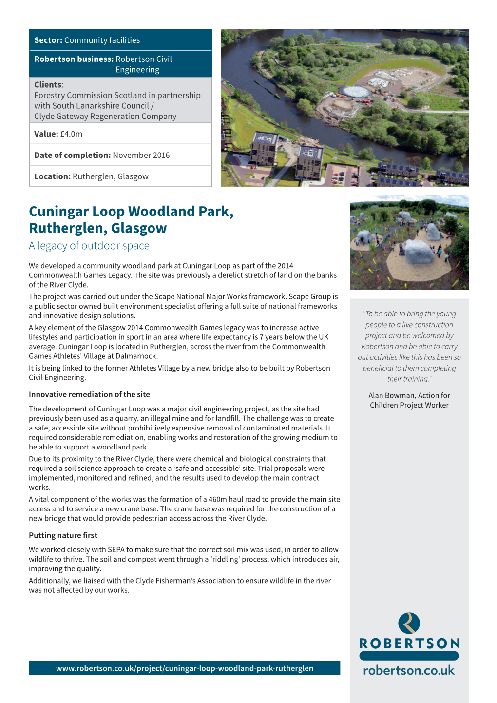 Cuningar Loop Woodland Park, Rutherglen, Glasgow a Legacy of Outdoor Space