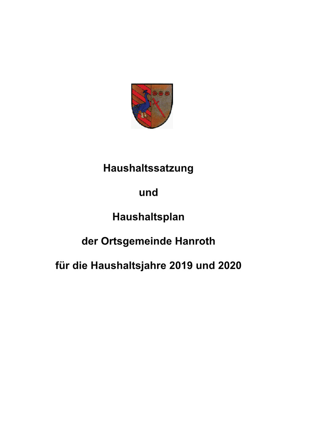 Haushaltsplan 2019