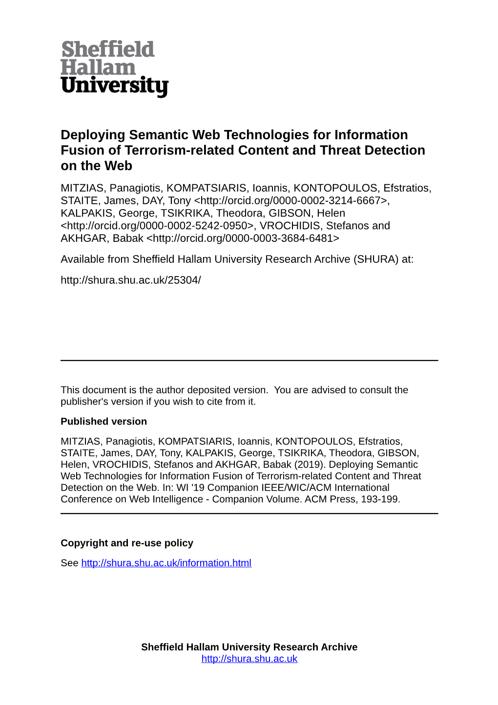 Deploying Semantic Web Technologies for Information Fusion