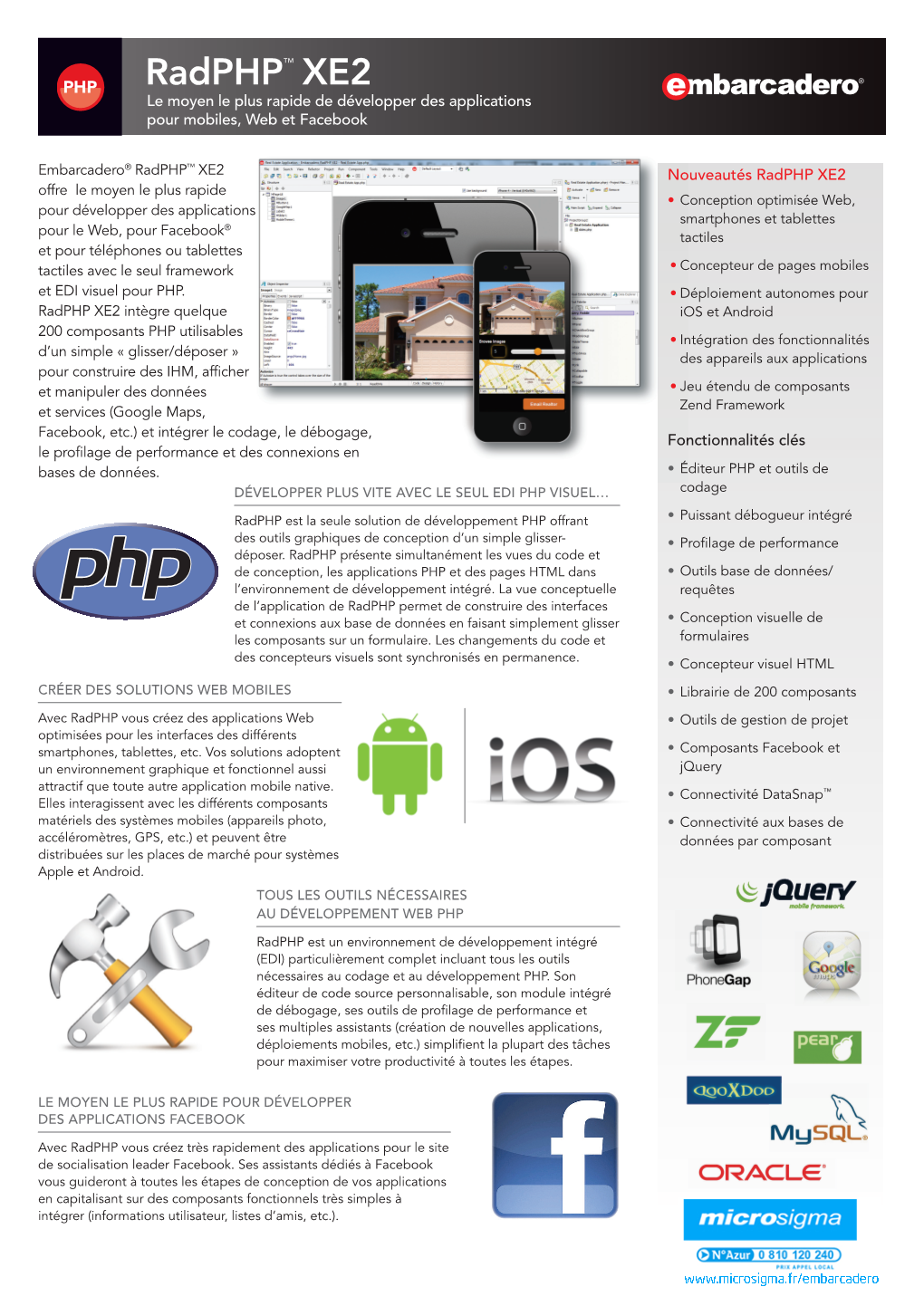 Radphp™ XE2 Le Moyen Le Plus Rapide De Développer Des Applications Pour Mobiles, Web Et Facebook
