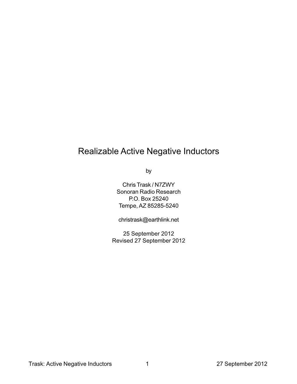 Floating Negative Impedance Converters