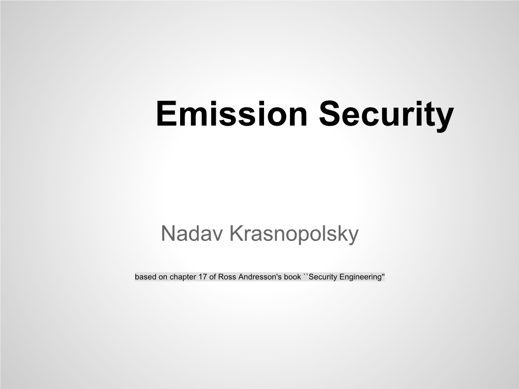Emission Security