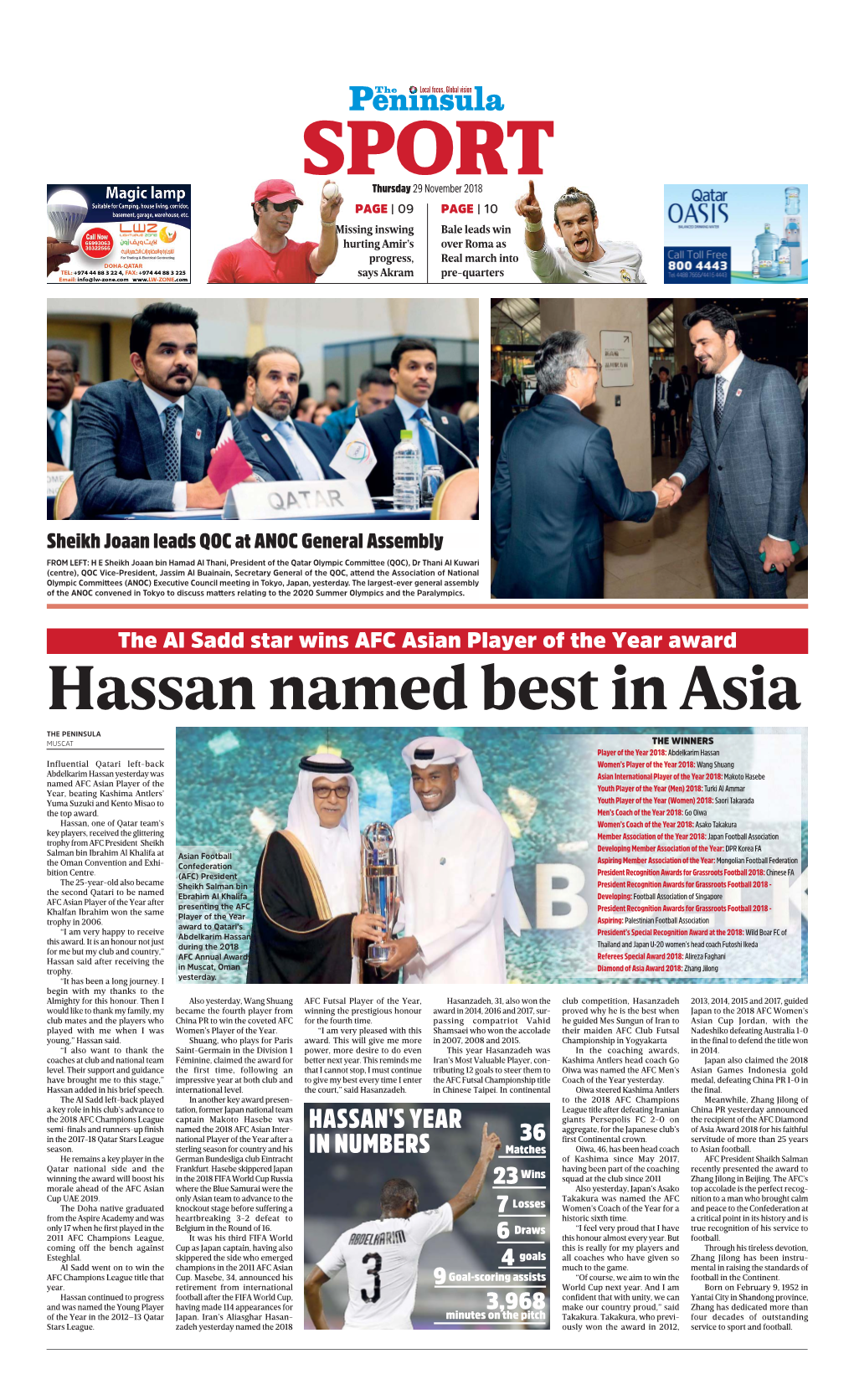 Hassan Named Best in Asia