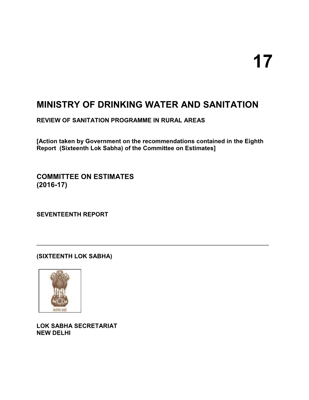 Ministry of Drinking Water and Sanitation