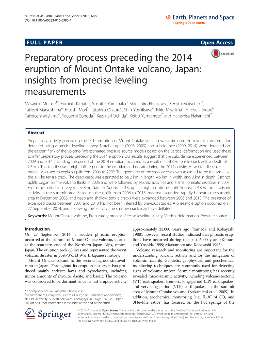 Preparatory Process Preceding the 2014