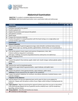 Abdominal Examination