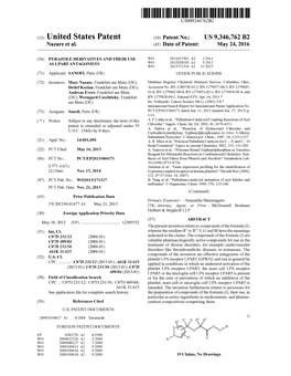 (12) United States Patent (10) Patent No.: US 9,346,762 B2 Nazare Et Al