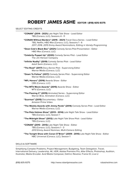 Ashe Resume Series