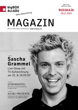 Sascha Grammel Live-Show Mit TV-Aufzeichnung Am 25
