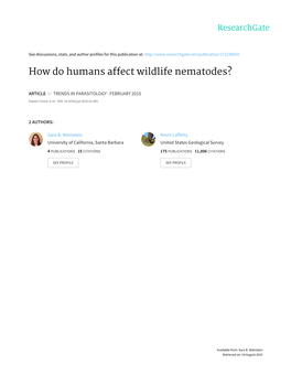 How Do Humans Affect Wildlife Nematodes?