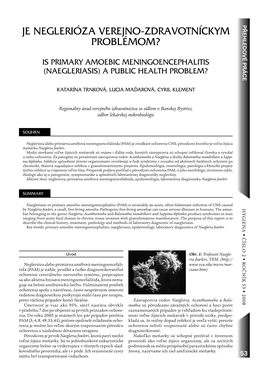 Primary Amoebic Meningoencephalitis Amoebic Meningoencephalitis Is Primary Ś