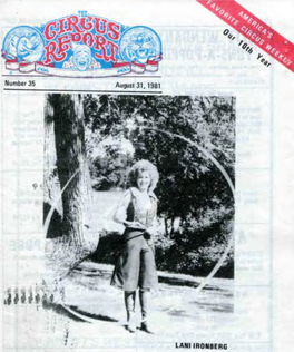 Circus Report, August 31, 1981, Vol. 10, No. 35