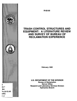 Trash Control Structures and Equipment: Literature Review And