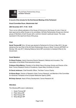 Page 1 of 5 the All-Party Parliamentary Group on Brain