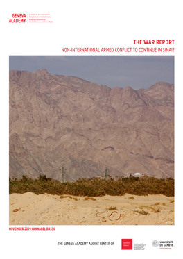 Non-International Armed Conflict to Continue in Sinai?