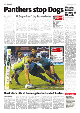 Sharks Lack Bite at Home Against Unfancied Raiders SUPER RUGBY