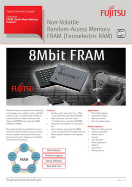 Non-Volatile Random-Access Memory FRAM (Ferroelectric RAM)