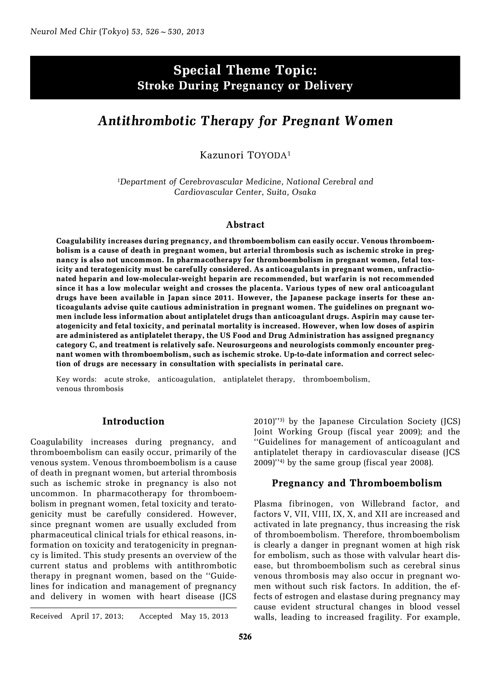 Antithrombotic Therapy for Pregnant Women