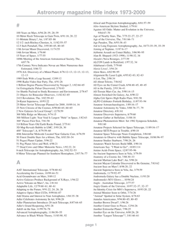 Astronomy 1973-2000 Title Index