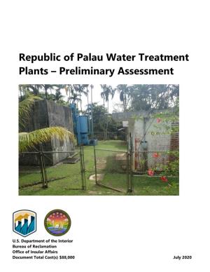 Republic of Palau Water Treatment Plants – Preliminary Assessment