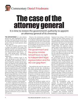 The Case of the Attorney General It Is Time to Restore the Government’S Authority to Appoint an Attorney General of Its Choosing