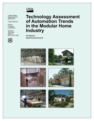 Technology Assessment of Automation Trends in the Modular Home Industry