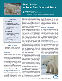 Mom & Me: a Polar Bear Survival Story