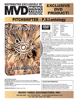 PITCHSHIFTER - P.S.I.Entology