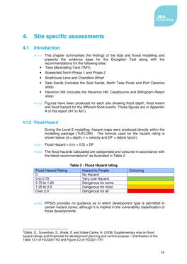 4. Site Specific Assessments