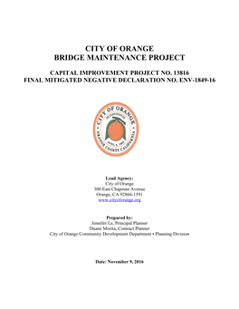 City of Orange • Community Development Department