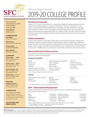 2019–20 College Profile