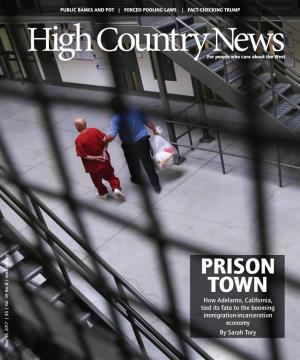 Prison Town How Adelanto, California, Tied Its Fate to the Booming Immigration-Incarceration Economy by Sarah Tory May 15, 2017 | $5 | Vol