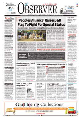 Raises J&K Flag to Fight for Special Status