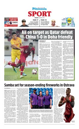 Ali on Target As Qatar Defeat China 1-0 in Doha Friendly