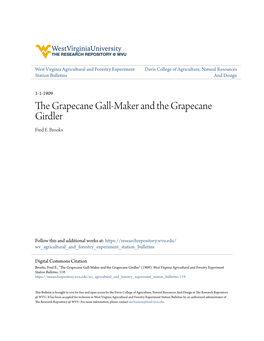The Grapecane Gall-Maker and the Grapecane Girdler Fred E