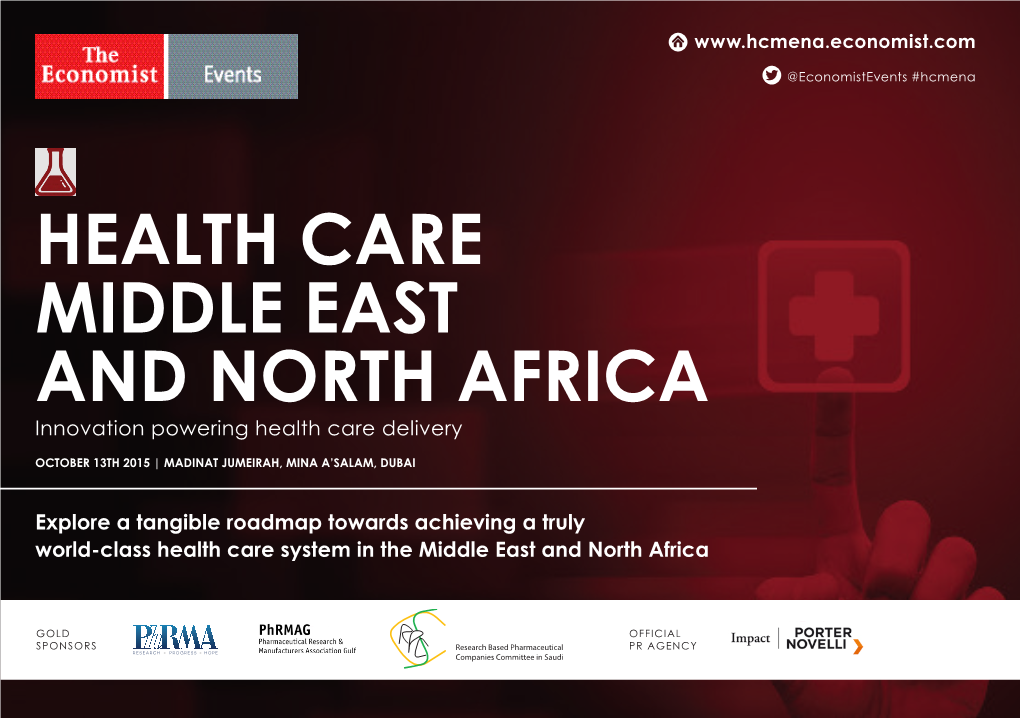 HEALTH CARE MIDDLE EAST and NORTH AFRICA Innovation Powering Health Care Delivery