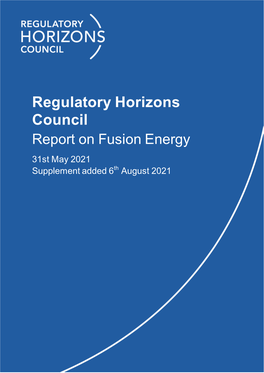 RHC Report on Fusion Energy 2021