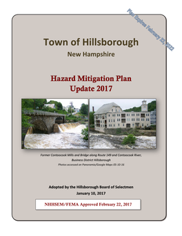 Town of Hillsborough, NH Hazard Mitigation Plan Update 2017
