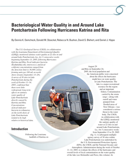 Bacteriological Water Quality in and Around Lake Pontchartrain Following Hurricanes Katrina and Rita