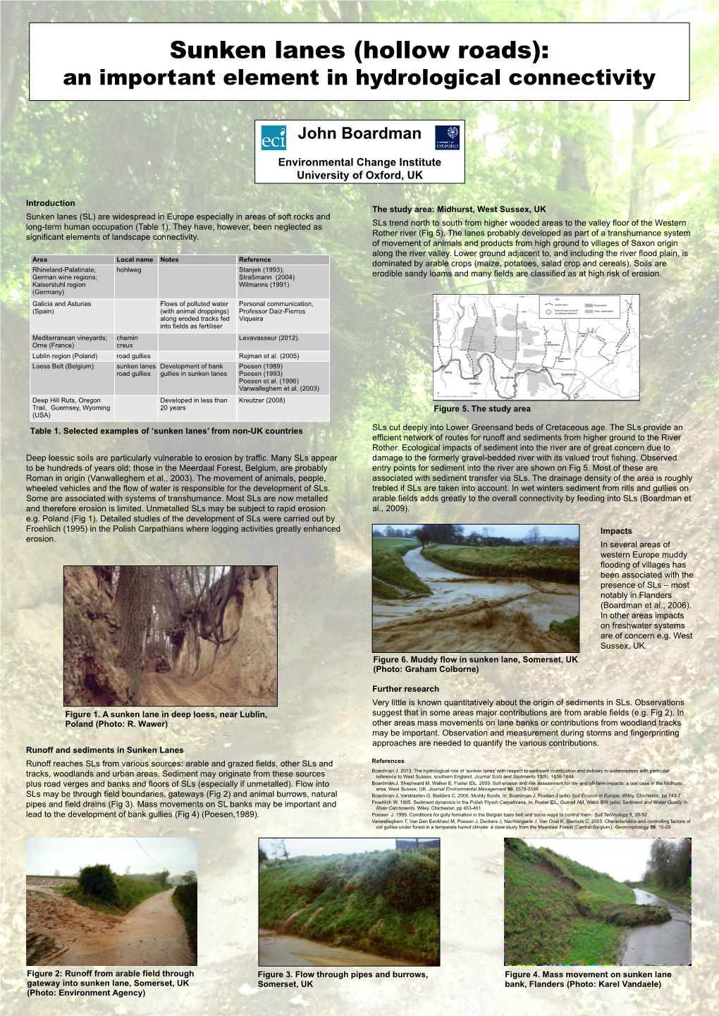 Sunken Lanes (Hollow Roads): an Important Element in Hydrological Connectivity