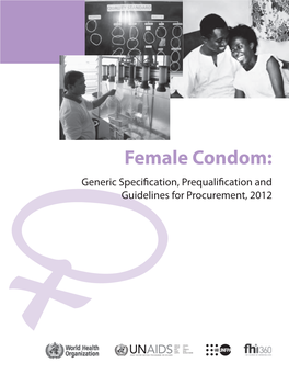 Female Condom Generic Specification, Prequalification