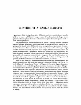 Amalia Mezzetti, Contributi a Carlo Maratti