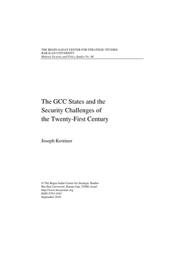 The GCC States and the Security Challenges of the Twenty-First Century