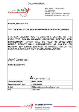 (Public Pack)Agenda Document for Executive Board Member