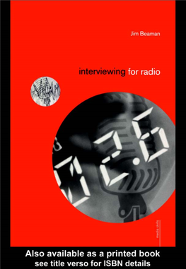 Interviewing for Radio