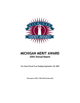 2004-2005 Michigan Merit Award Annual Report